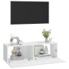 Meubles TV muraux 2 pcs blanc 100x30x30 cm bois d'ingénierie 627438627438