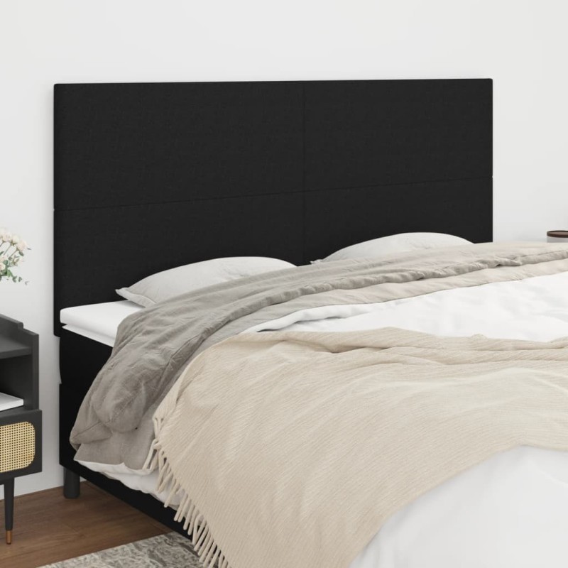 Tête de lit Noir 160x5x118/128 cm Tissu 627439627439
