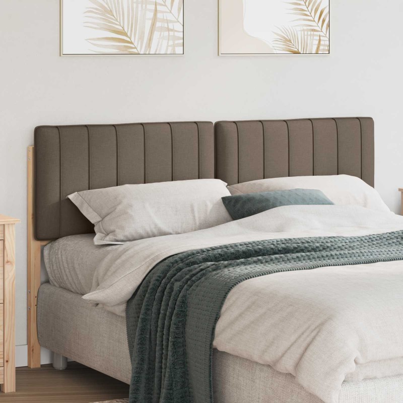 Tête de lit capitonnée Marron et Taupe 150 cm Pin massif 627441627441
