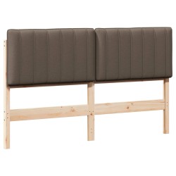 Tête de lit capitonnée Marron et Taupe 150 cm Pin massif 627441627441