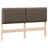 Tête de lit capitonnée Marron et Taupe 150 cm Pin massif 627441627441