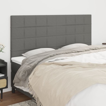 Tête de lit Gris foncé 180 x 5 x 118/128 cm Tissu 627442627442