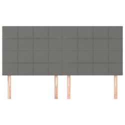 Tête de lit Gris foncé 180 x 5 x 118/128 cm Tissu 627442627442