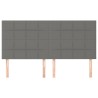 Tête de lit Gris foncé 180 x 5 x 118/128 cm Tissu 627442627442