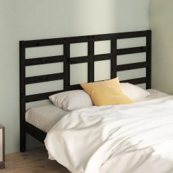 Tête de lit Noir 126x4x104 cm Bois massif de pin 627444627444
