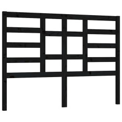 Tête de lit Noir 126x4x104 cm Bois massif de pin 627444627444