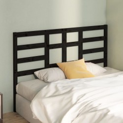 Tête de lit Noir 126x4x104 cm Bois massif de pin 627444627444