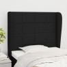 Tête de lit avec oreilles Noir 103x23x118/128 cm Tissu 627445627445