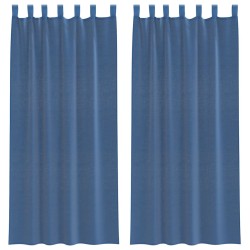 Voilages à œillets 2 pcs bleu royal 140 x 225 cm 627447627447