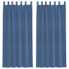 Voilages à œillets 2 pcs bleu royal 140 x 225 cm 627447627447