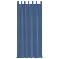 Voilages à œillets 2 pcs bleu royal 140 x 225 cm 627447627447