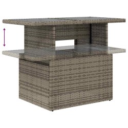 Ensemble de canapé de jardin 5 pcs avec coussins gris résine tressée 627449627449