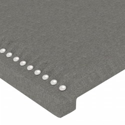 Tête de lit à LED Gris foncé 100x5x118/128 cm Tissu 627450627450