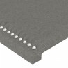 Tête de lit à LED Gris foncé 100x5x118/128 cm Tissu 627450627450