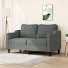 Canapé à 2 places Gris foncé 140 cm Tissu 627452627452
