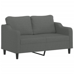 Canapé à 2 places Gris foncé 140 cm Tissu 627452627452