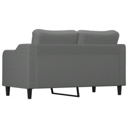 Canapé à 2 places Gris foncé 140 cm Tissu 627452627452