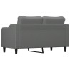 Canapé à 2 places Gris foncé 140 cm Tissu 627452627452