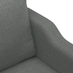 Canapé à 2 places Gris foncé 140 cm Tissu 627452627452