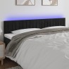 Tête de lit à LED Noir 160x5x78/88 cm Velours 627453627453