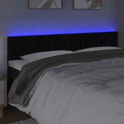 Tête de lit à LED Noir 160x5x78/88 cm Velours 627453627453