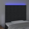 Tête de lit à LED Noir 100x5x118/128 cm Velours 627454627454