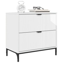 Table de chevet avec tiroir Blanc brillant 63,5 x 36 x 61 cm 627459627459