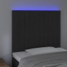 Tête de lit à LED Noir 80x5x118/128 cm Velours 627460627460