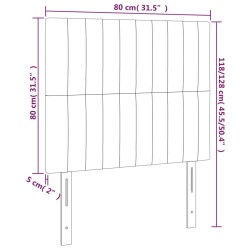 Tête de lit à LED Noir 80x5x118/128 cm Velours 627460627460