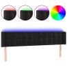 Tête de lit à LED Noir 203x16x78/88 cm Velours 627461627461