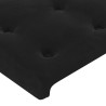 Tête de lit à LED Noir 203x16x78/88 cm Velours 627461627461