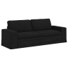 Canapé Noir 222 x 80 x 82 cm tissu 627465627465