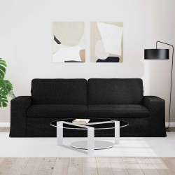 Canapé Noir 222 x 80 x 82 cm tissu 627465627465