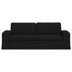 Canapé Noir 222 x 80 x 82 cm tissu 627465627465