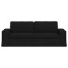 Canapé Noir 222 x 80 x 82 cm tissu 627465627465