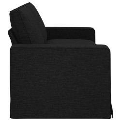 Canapé Noir 222 x 80 x 82 cm tissu 627465627465