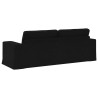 Canapé Noir 222 x 80 x 82 cm tissu 627465627465