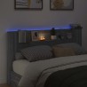 Tête de lit de rangement avec LED Sonoma gris Bois d'ingénierie 627471627471