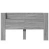 Tête de lit de rangement avec LED Sonoma gris Bois d'ingénierie 627471627471