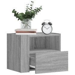 Tables de chevet murales 2 pcs sonoma gris 45x30x35 cm 627472627472
