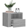 Tables de chevet murales 2 pcs sonoma gris 45x30x35 cm 627472627472
