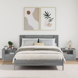 Tables de chevet murales 2 pcs sonoma gris 45x30x35 cm 627472627472