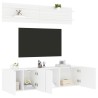 | Meubles TV muraux | Montage mural 6 pcs blanc Bois d'ingénierie 627477627477