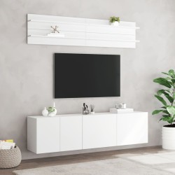 | Meubles TV muraux | Montage mural 6 pcs blanc Bois d'ingénierie 627477627477