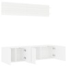 | Meubles TV muraux | Montage mural 6 pcs blanc Bois d'ingénierie 627477627477
