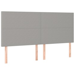 Tête de lit Gris clair 180 x 5 x 118/128 cm Tissu 627478627478