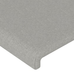 Tête de lit Gris clair 180 x 5 x 118/128 cm Tissu 627478627478