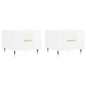 Tables basses 2 pcs blanc brillant 50x50x40cm bois d'ingénierie 627483627483