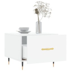 Tables basses 2 pcs blanc brillant 50x50x40cm bois d'ingénierie 627483627483