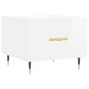 Tables basses 2 pcs blanc brillant 50x50x40cm bois d'ingénierie 627483627483